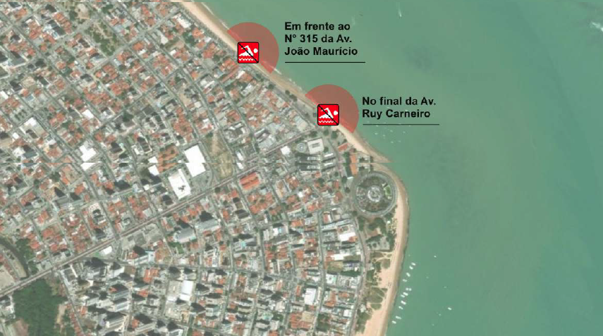 Sudema aponta dois trechos impróprios para banho no litoral de João Pessoa neste fim de semana